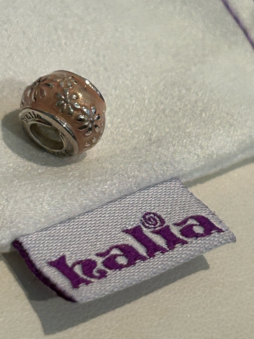 Halia “Summer Buds” Charm - Sterling Silver/Pink Enamel